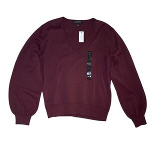 Banana Republic burgundy, Forever V-neck sweater sz L